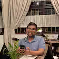 Portrait of Anuradha, host of Greenview Apartment in Galle